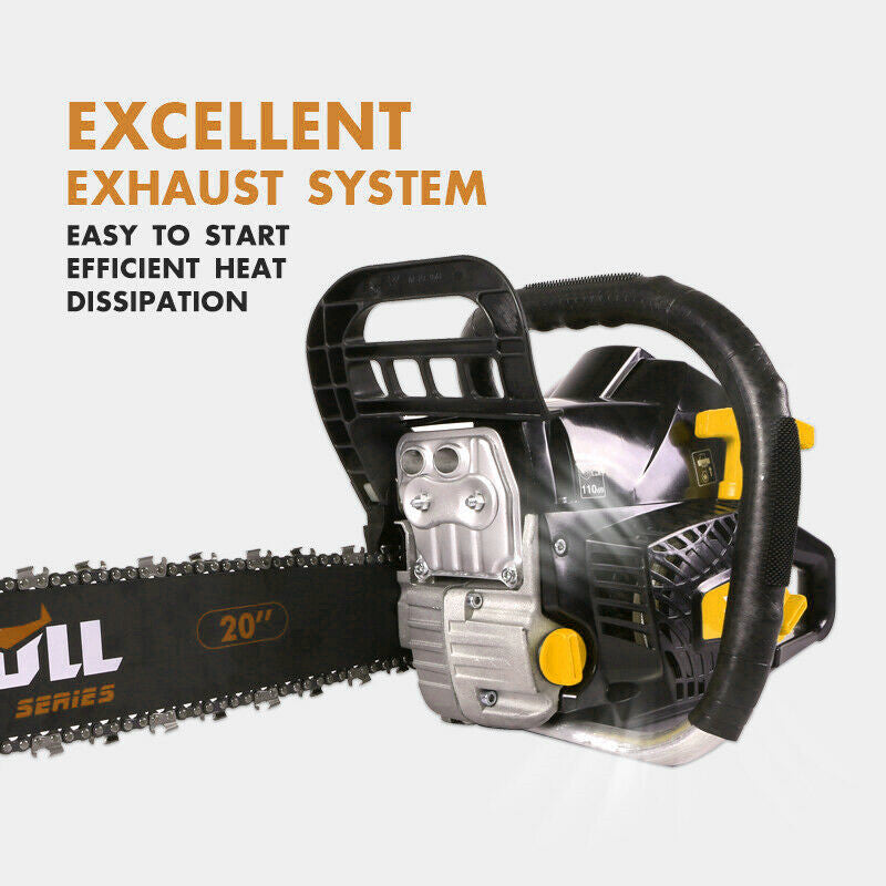 X-BULL 62cc Petrol Chainsaw 20"Bar E-Start Pruning Red Chain Saw 2 Stroke