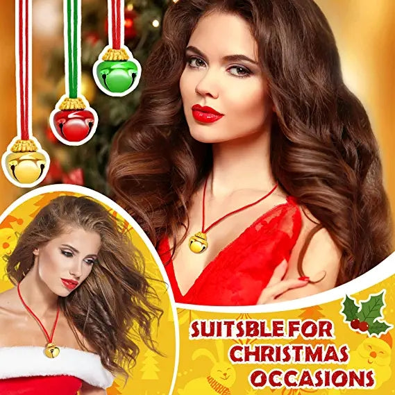 12Pcs Christmas Bell Necklaces