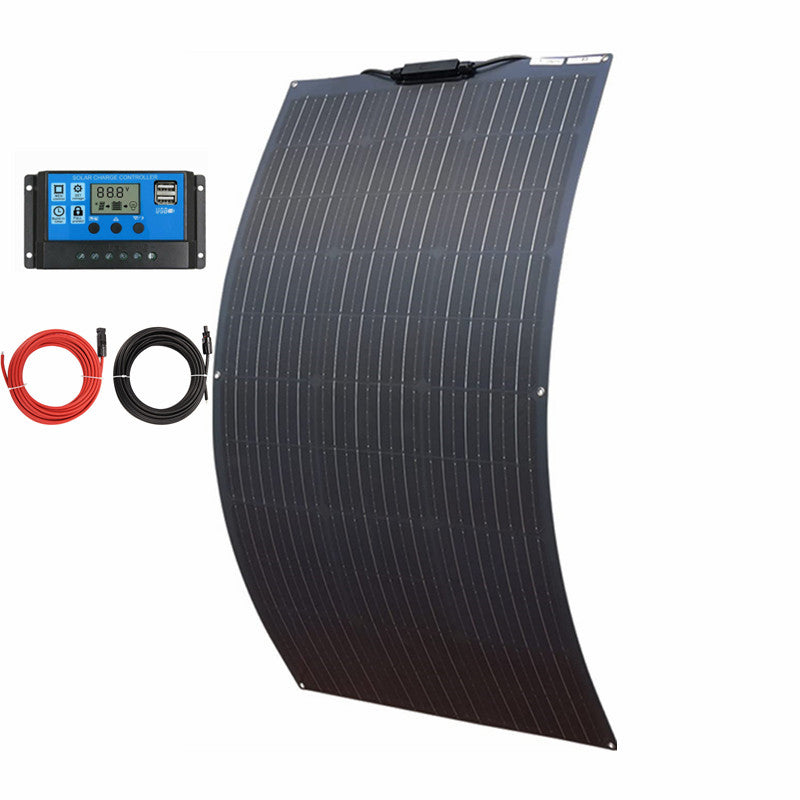 Solar Panel Flexible 200W+30A CONTROLLER+10M Cable - salelink.co.nz