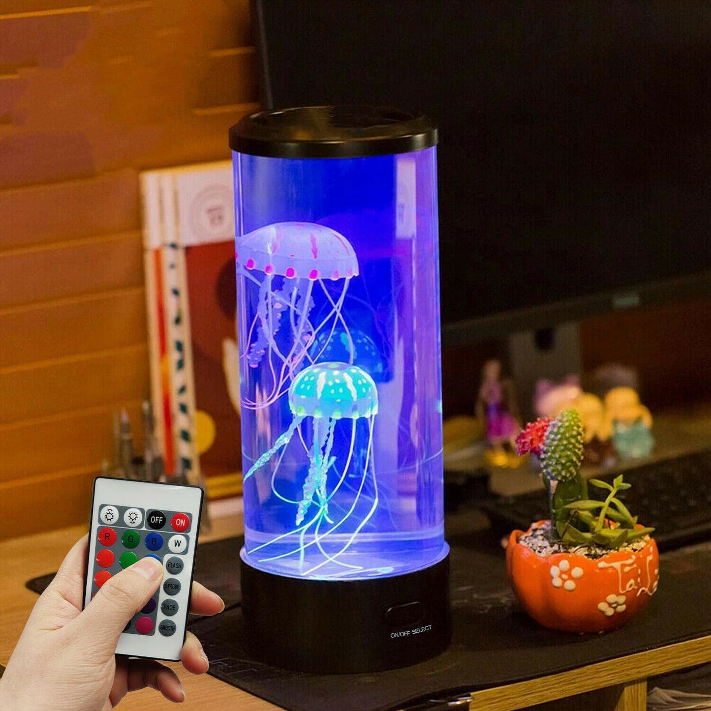 Jellyfish Lamp Mini Aquarium Night Light