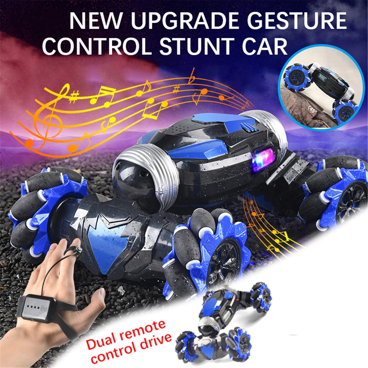 Stunt RC Car Gesture Sensing Remote Twisting Drift Vehicle Off-RoadTruck Toy