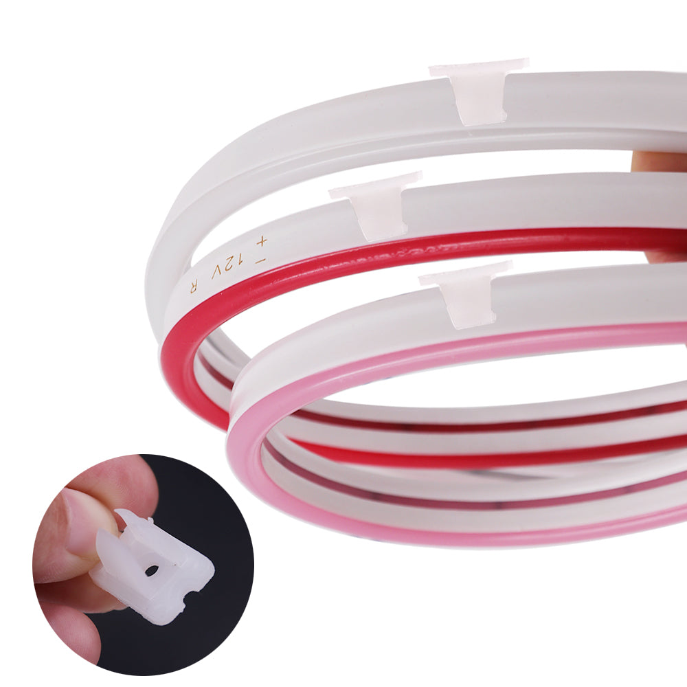 20pcs 6x12mm LED Fixing Mounting Clips Buckles Clamps For Neon String Rope Light