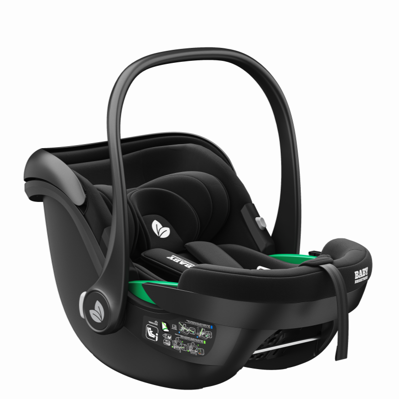 Newborn Pram – EasyGo 2+ Three Wheel Stroller with Car Seat (Black)