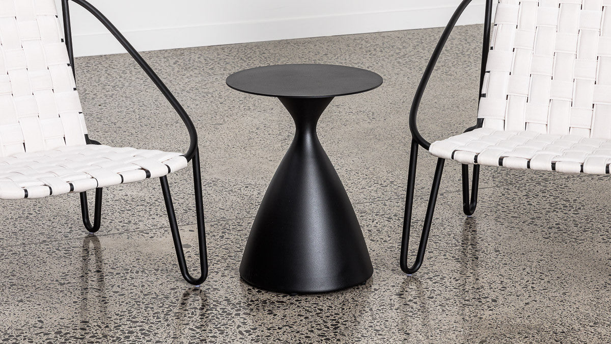 HOURGLASS ALUMINIUM SIDE TABLE