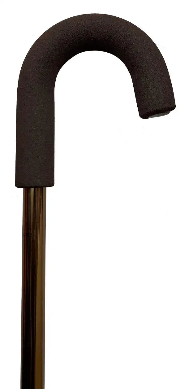Crook-Handle Bronze Aluminium Cane - Foam Handgrip - Babyonline