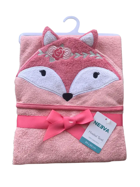 Neeva Hooded Towel PINK FOX - Babyonline
