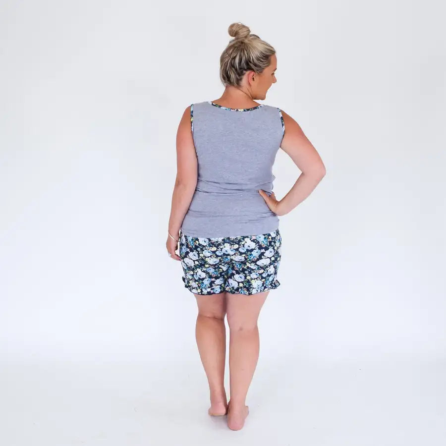 Milkbar Breastfeeding Pyjamas | Blue Rose - Babyonline