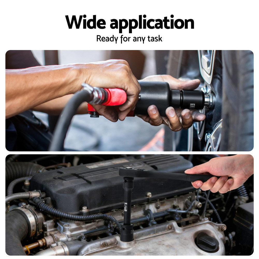 Giantz 30Pc 1/2" Drive Socket Set Cr-V Steel 8-32mm Workshop Repair