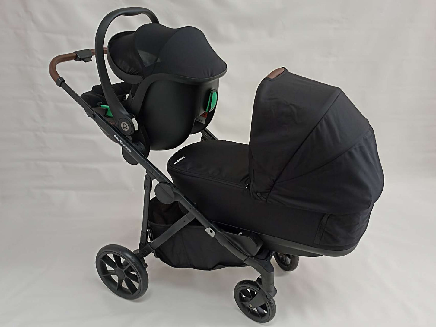 Double Pram – Luxe Twin Stroller with Bassinet, Car Seat and Rotating ISOFIX Base