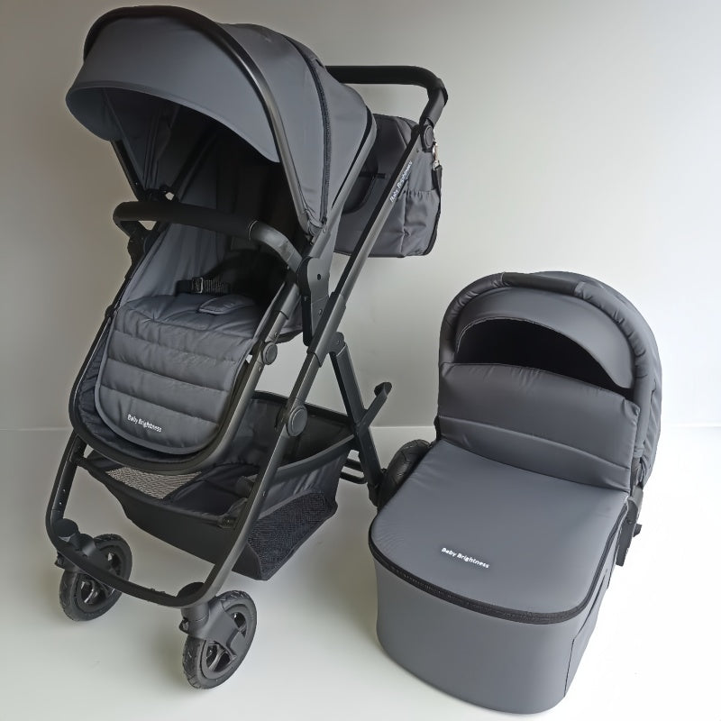 Baby Brightness Palms 2+ baby stroller and carrycot dark grey