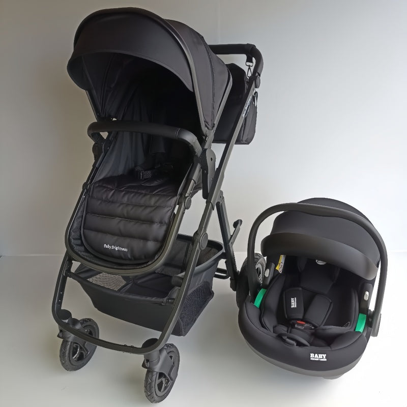Baby Brightness Palms 2+ baby stroller with baby capsule Black