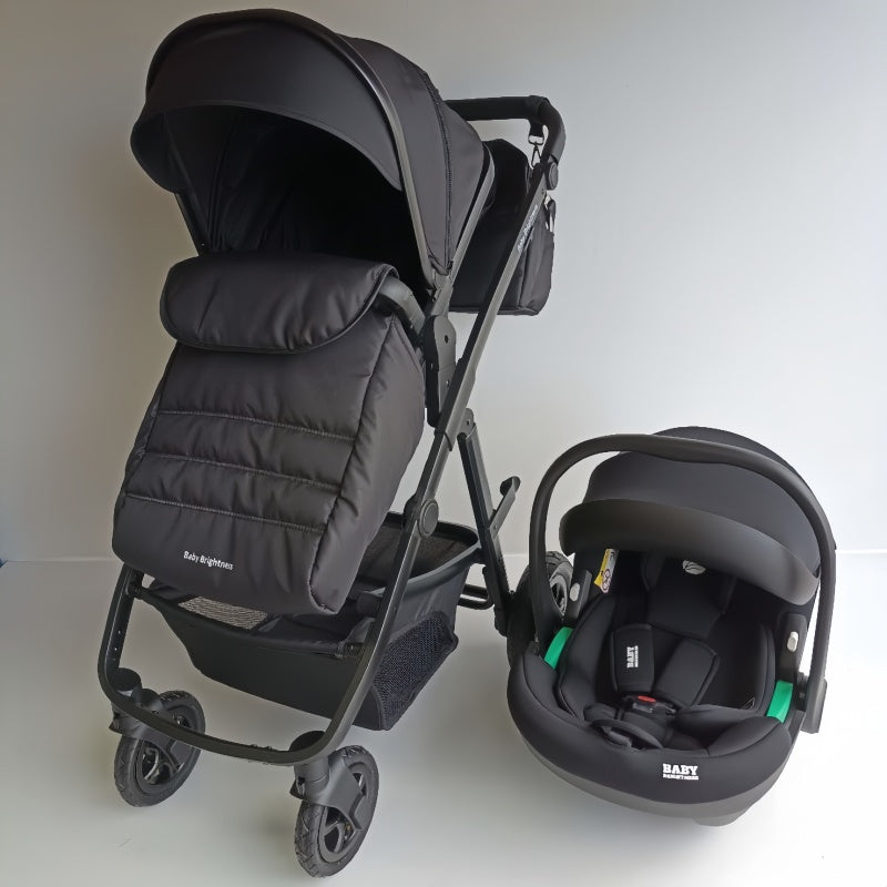 Baby Brightness Palms 2+ baby stroller with baby capsule Black