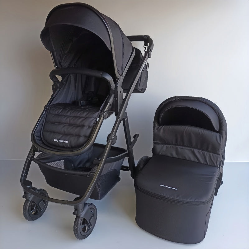 Baby Brightness Palms 2+ baby stroller and carrycot Black