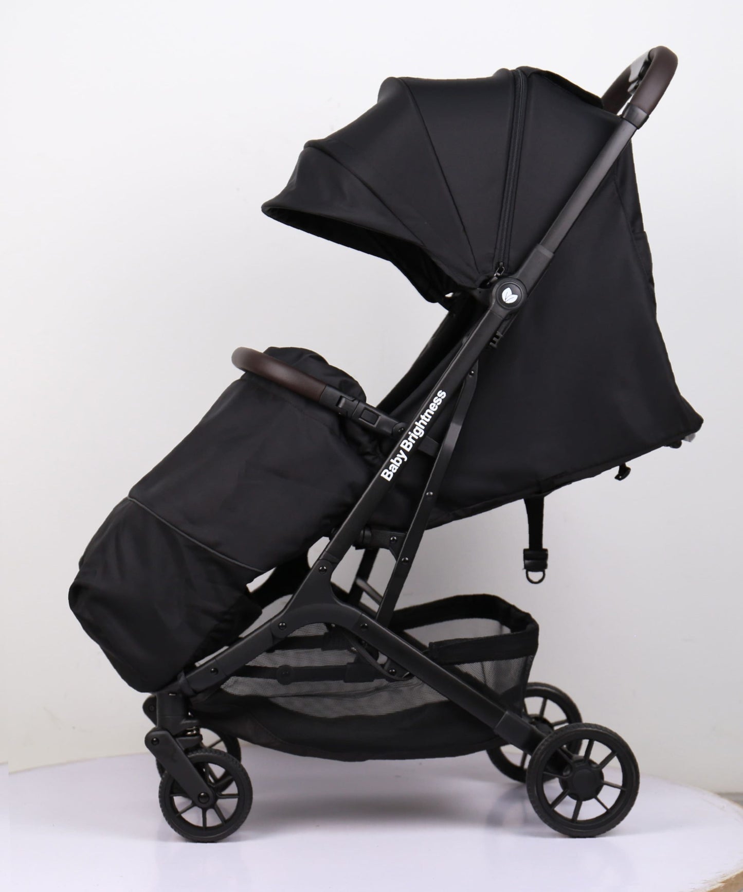 Baby Brightness AirGo Lightweight Compact Travel Pram and Portable ISOFIX Travel Booster Car Seat Black