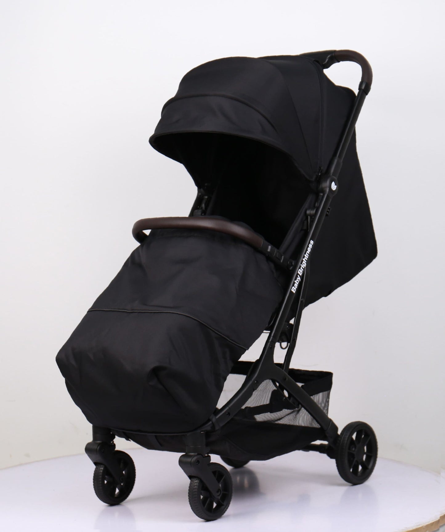 Baby Brightness AirGo Lightweight Compact Travel Pram and Portable ISOFIX Travel Booster Car Seat Black