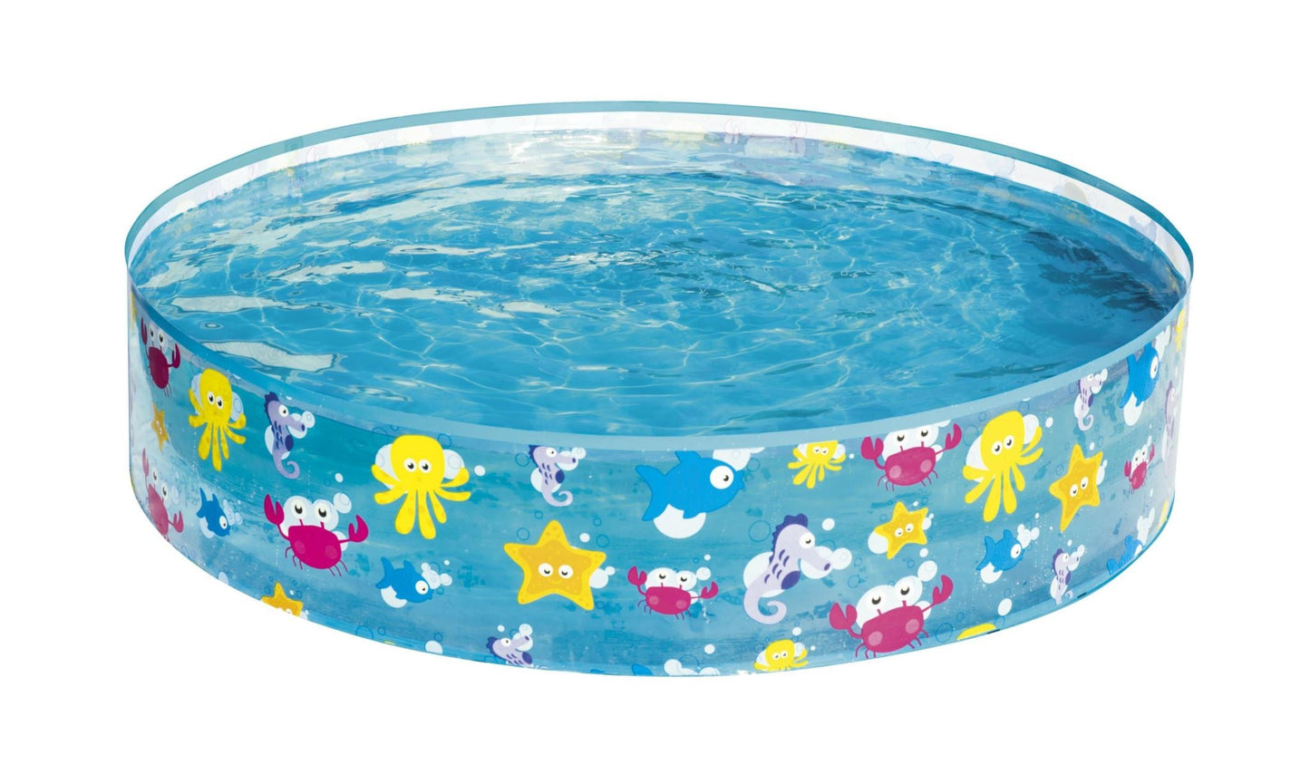 Bestway 1.22m x 25cm Kids Above Ground Pool Sea Life Design Portable