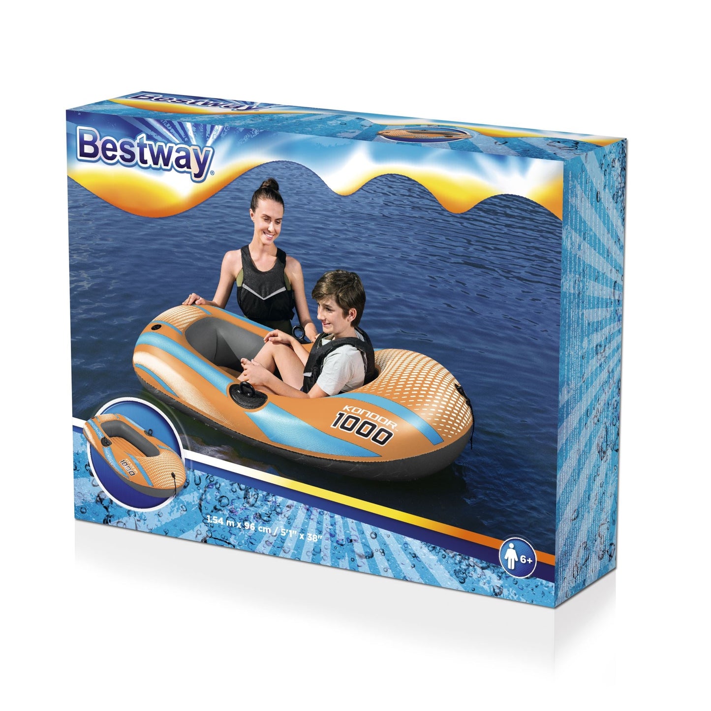 Bestway 149x85cm One Person Inflatable Kayak with Repair Patch
