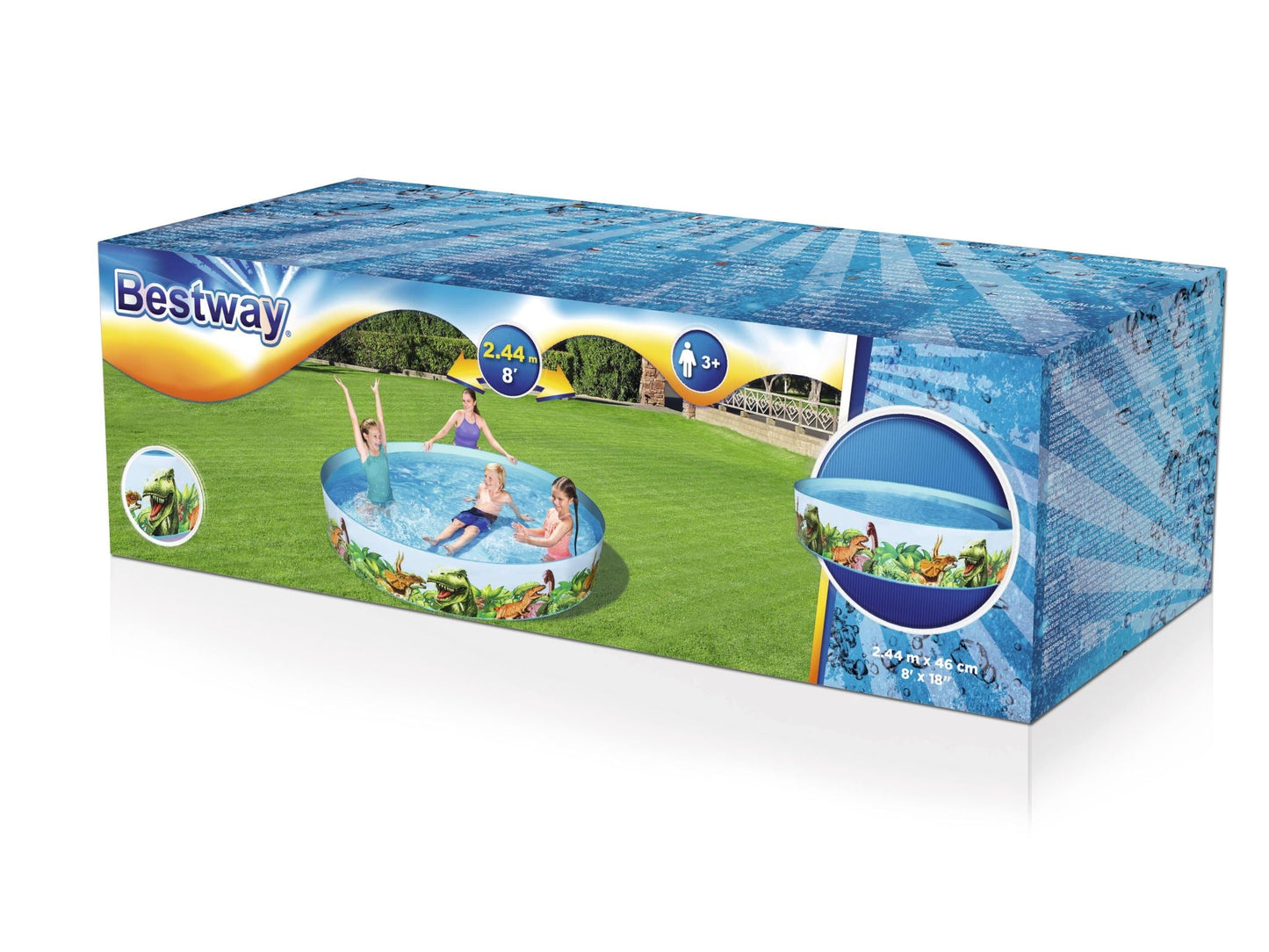 244x46cm Bestway Swimming Pool Above Ground Kids Play Pool