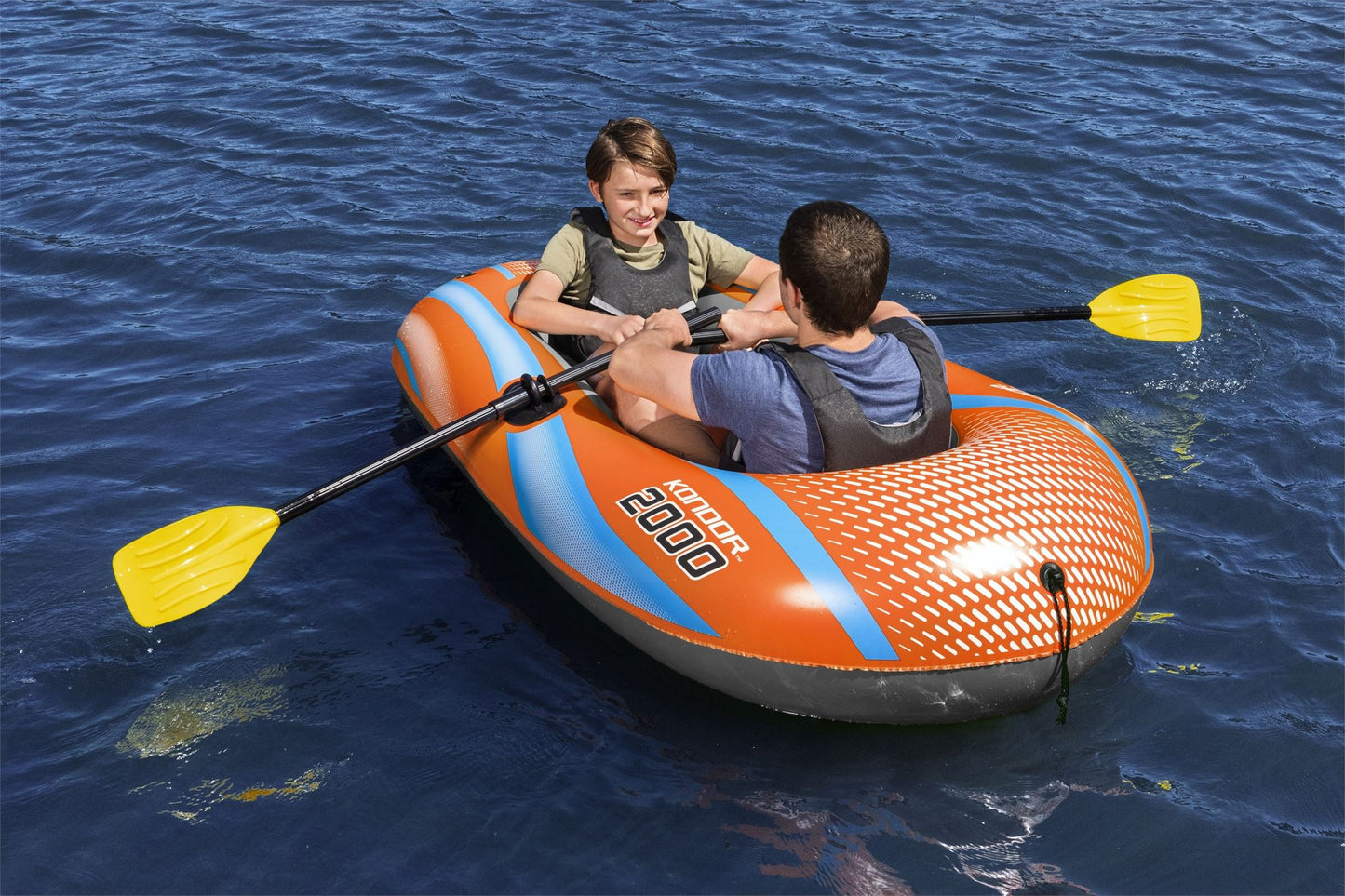 185x97cm Two Persons Inflatable Kayak with Oars, Pump, Repair Patch