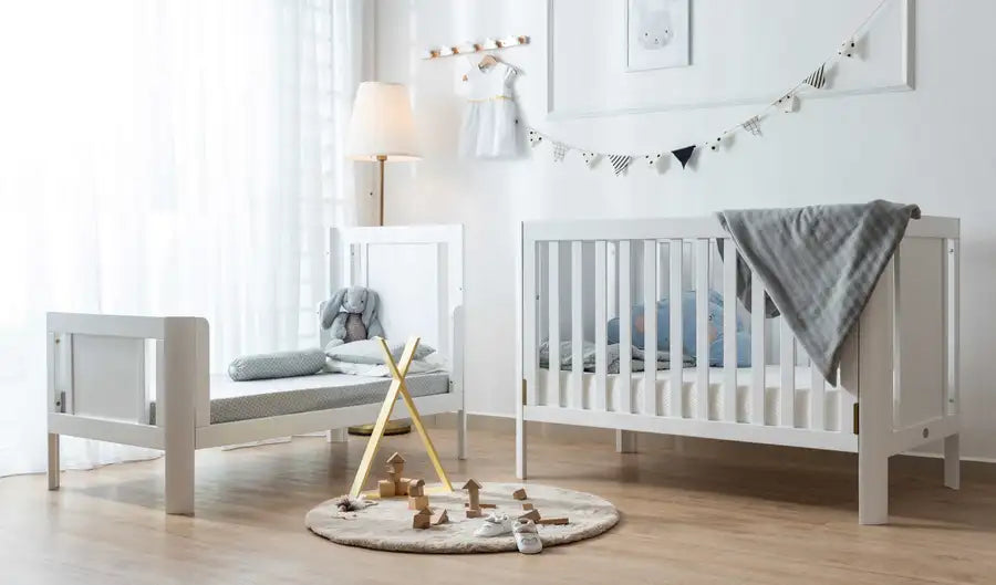 Kapai ALPHA Wooden Drop Side Cot / Toddler Bed - Babyonline