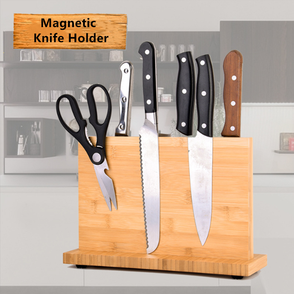 Bamboo Magnetic Knife Storage