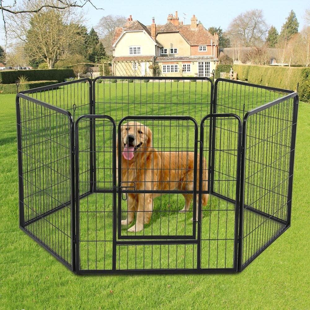 8 Panel Pet Playpen Fold Exercise Cage Fence Enclosure Dog Puppy