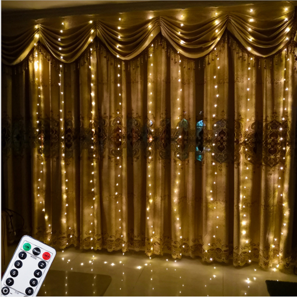 300 LED Curtain String Fairy Light Christmas Light