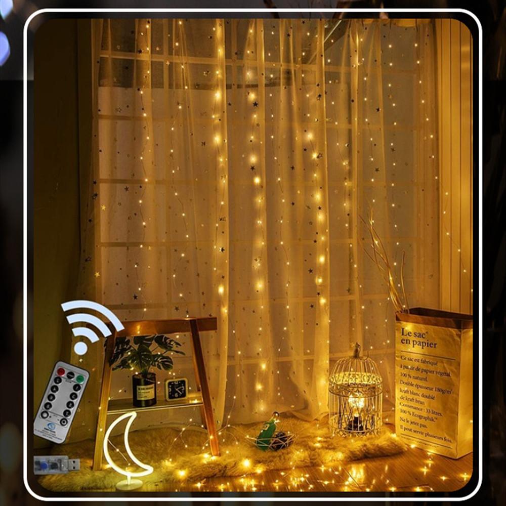 300 LED Curtain String Fairy Light Christmas Light