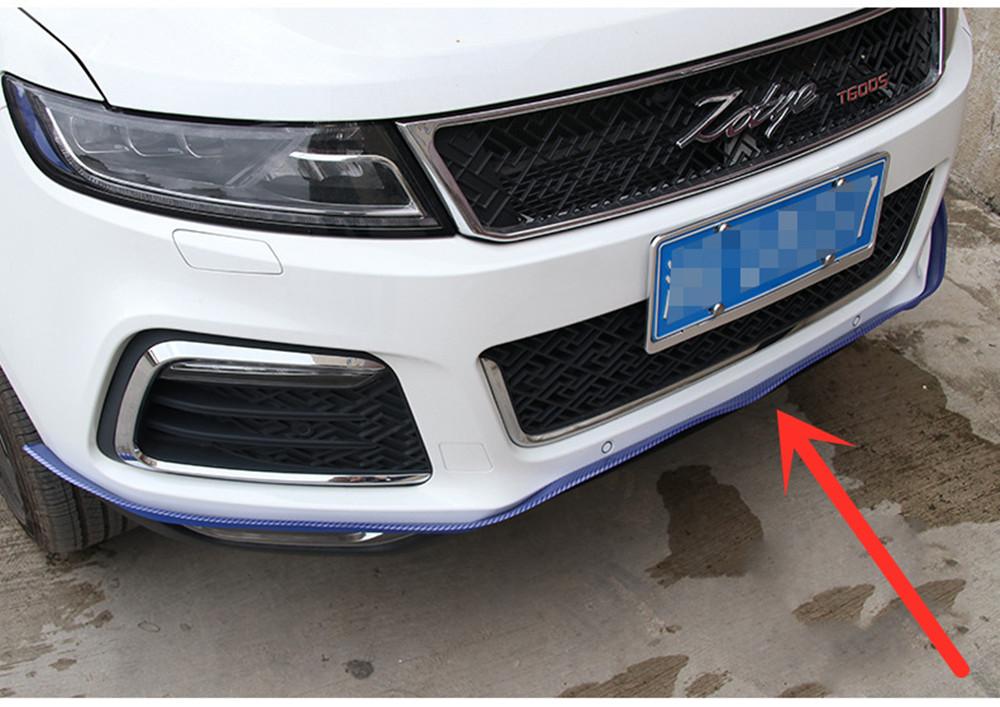 Car Front Bumper Lip Skirt Protector Splitter Body Spoiler Rubber Universal 2.5M
