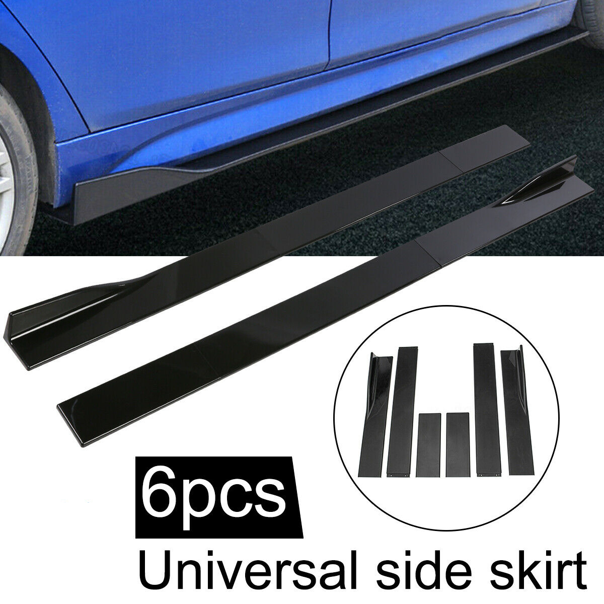 2M Side Skirt Body Kit Rocker Panel Extension Universal
