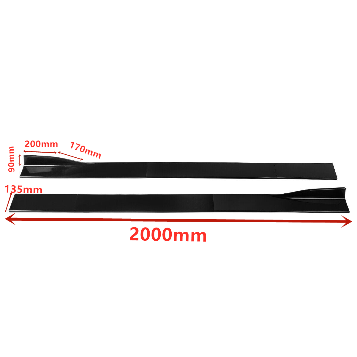 2M Side Skirt Body Kit Rocker Panel Extension Universal