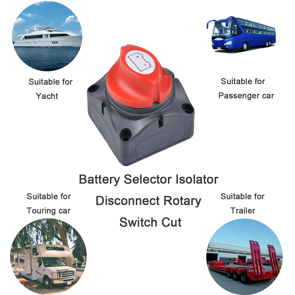 Car Auto RV Marine Boat Battery Selector Isolator