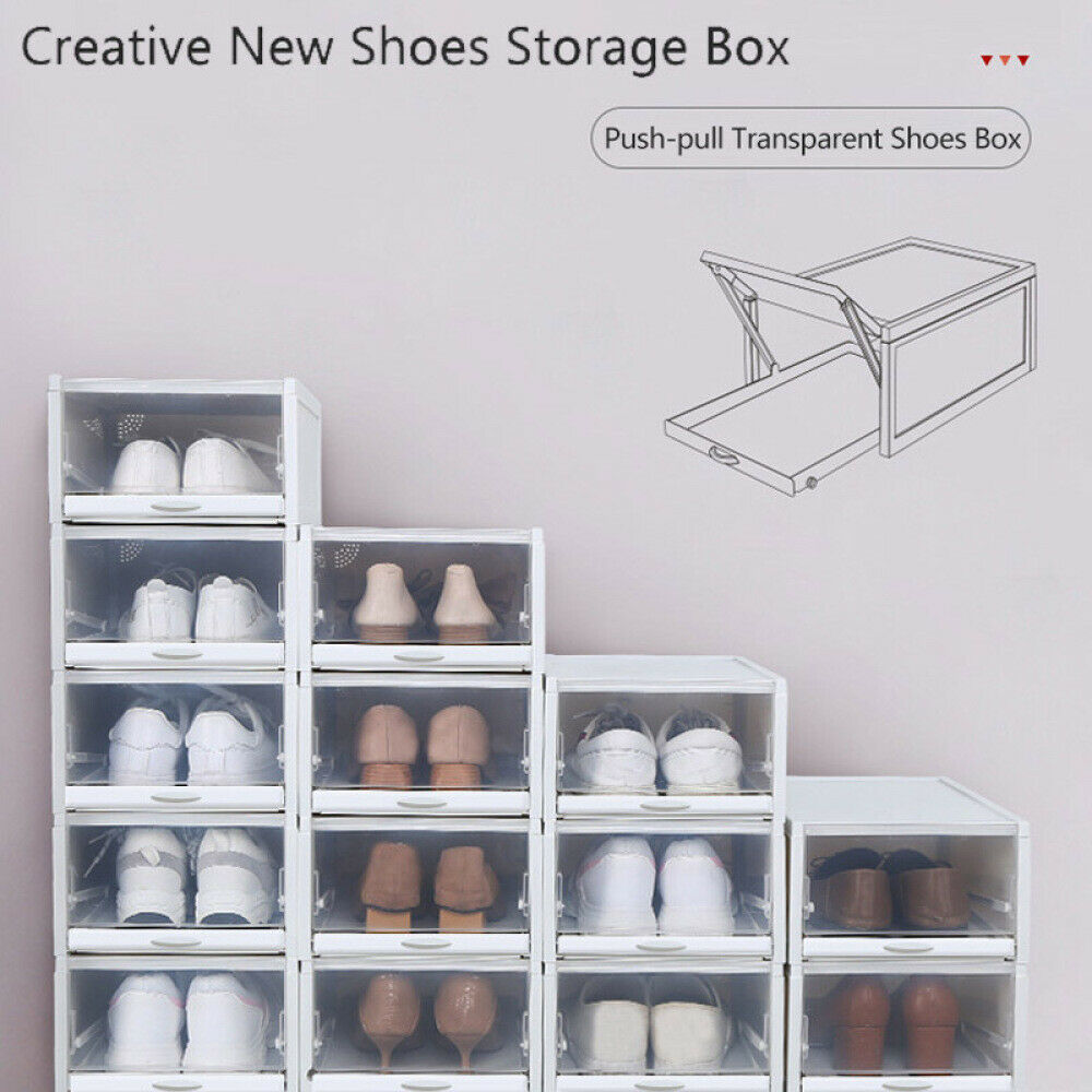 3X Push-pull Shoes Box Rack Foldable Shoe Organizer