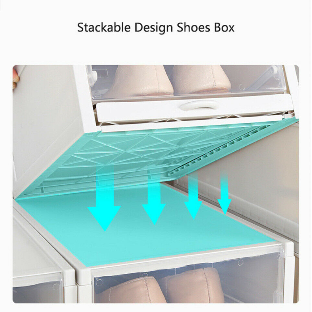 3X Push-pull Shoes Box Rack Foldable Shoe Organizer
