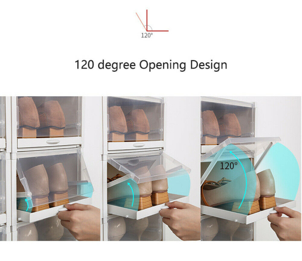 3X Push-pull Shoes Box Rack Foldable Shoe Organizer - salelink.co.nz