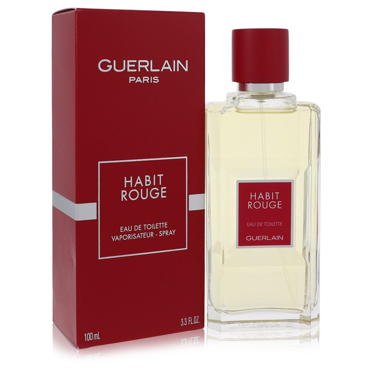 Habit Rouge Cologne / Eau De Toilette Spray by Guerlain 100 ml