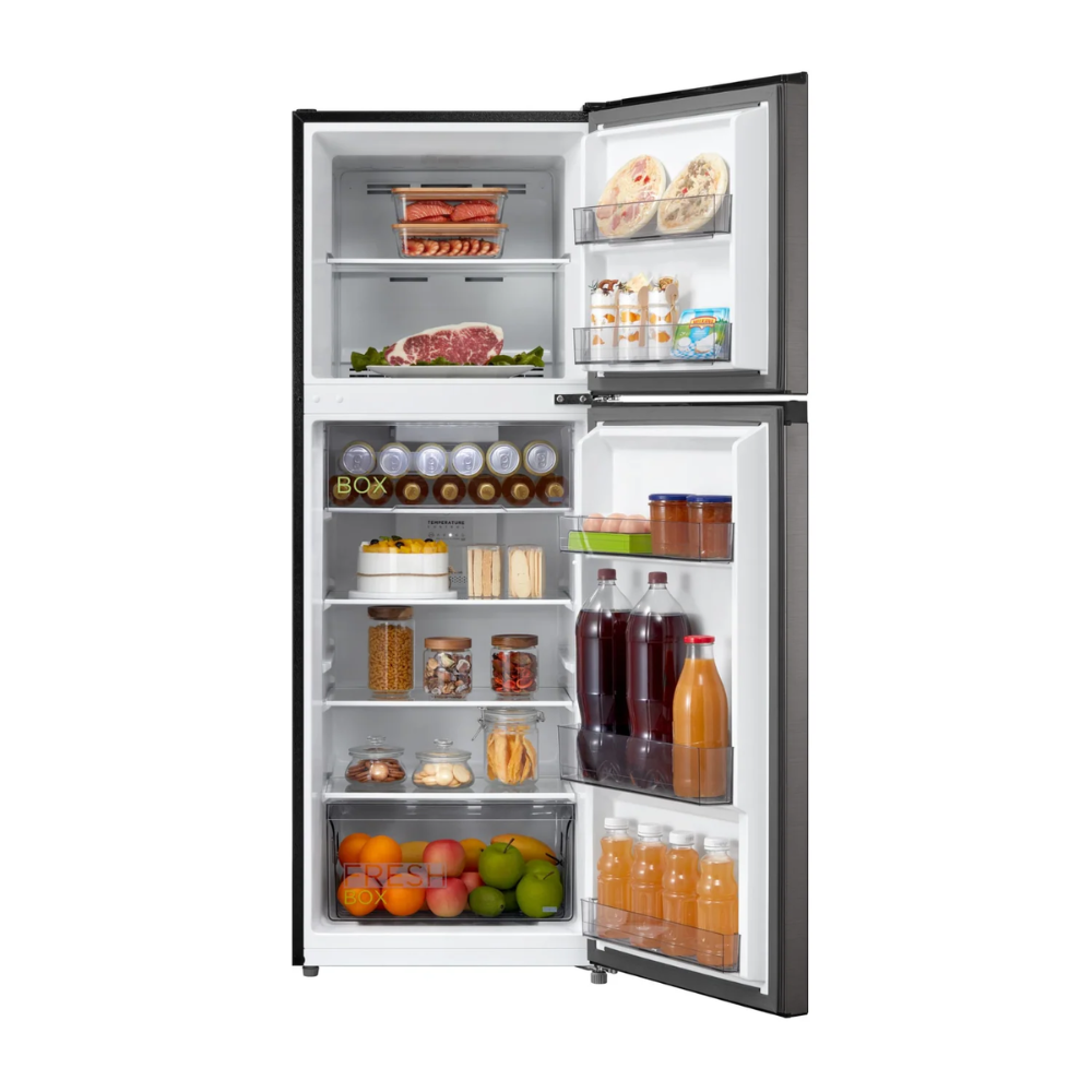 236L Top Mount Fridge Freezer 3 Years Warranty - Jazz Black