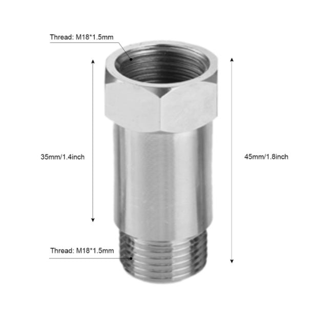 45mm o2 Oxygen Sensor Extension Extender Adapter Spacer m18x1.5 Cel Fix Bung - salelink.co.nz