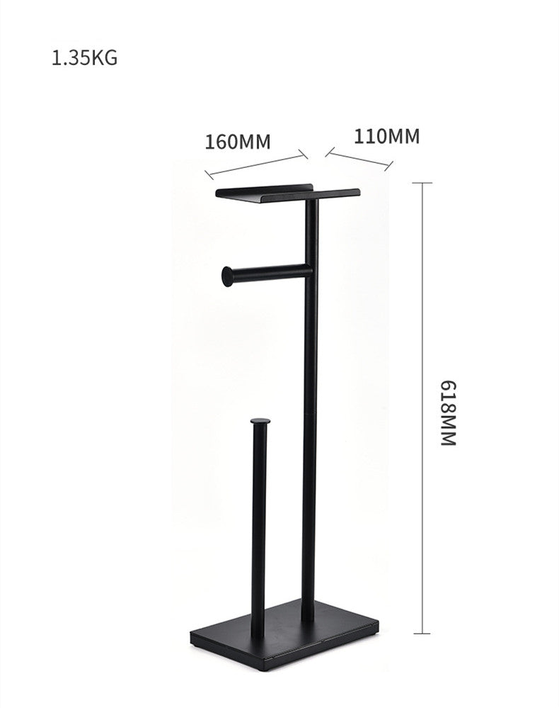 Free Standing Toilet Paper Roll Holder Stand
