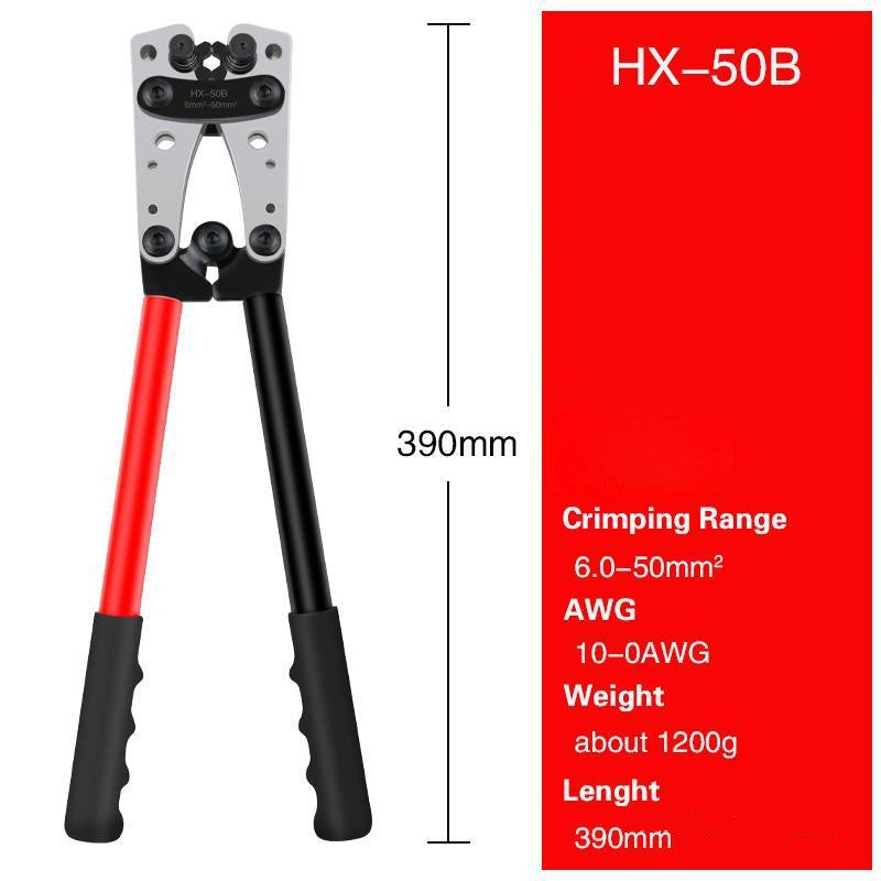 6 - 50 mm2 Anderson Plug Crimp Crimping Tool Battery Cable Lug Hex Crimper