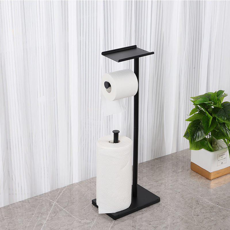 Free Standing Toilet Paper Roll Holder Stand