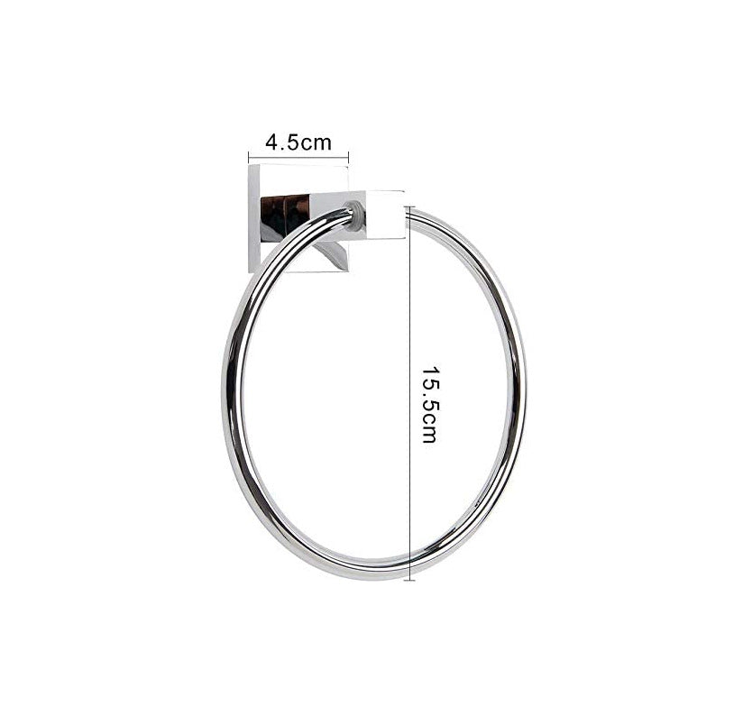 Bathroom Wall Mounted Towel Ring Silver
