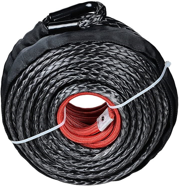 Winch Rope 29M Dyneema Synthetic Car Tow Recovery Cable 4WD BLK