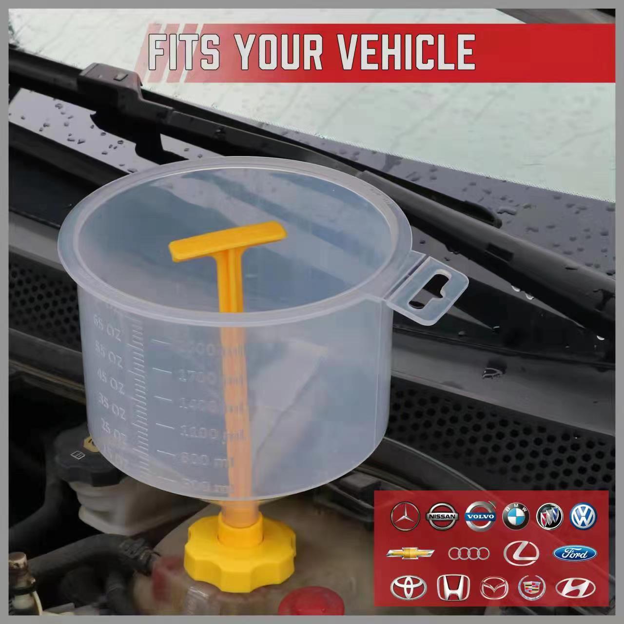 15-Piece Car Radiator Coolant Refill Funnel Kit Spill Proof Cooling System Tool