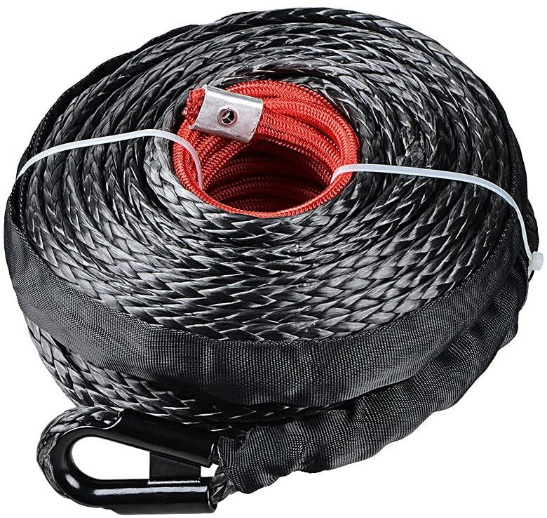 Winch Rope 29M Dyneema Synthetic Car Tow Recovery Cable 4WD BLK
