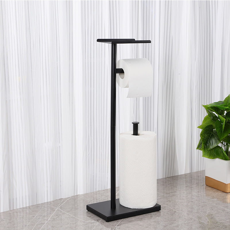 Free Standing Toilet Paper Roll Holder Stand