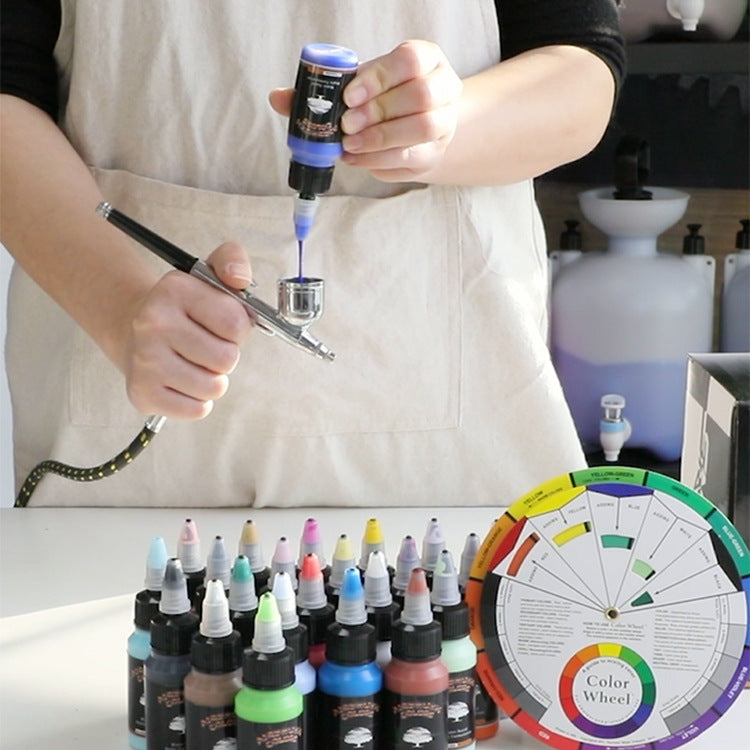 12 Colours 30ml Acrylic Airbrush Paint Set - salelink.co.nz