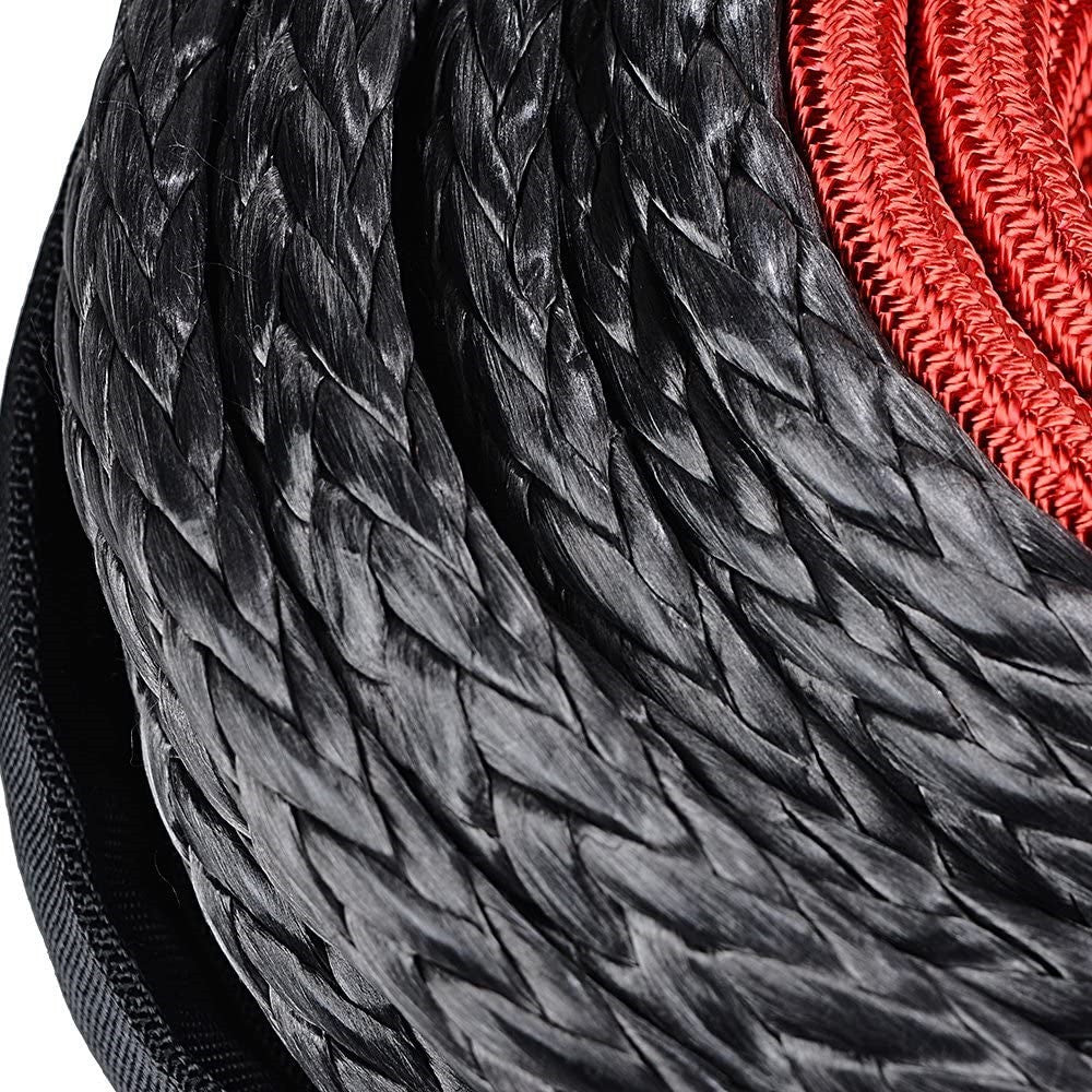 Winch Rope 29M Dyneema Synthetic Car Tow Recovery Cable 4WD BLK