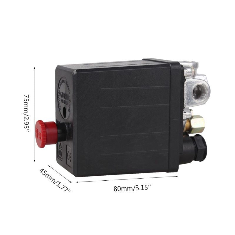 Air Compressor Switch 90PSI-120PSI Control Valve Heavy Duty Pressure