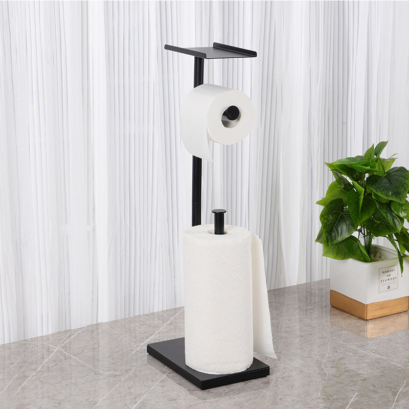 Free Standing Toilet Paper Roll Holder Stand